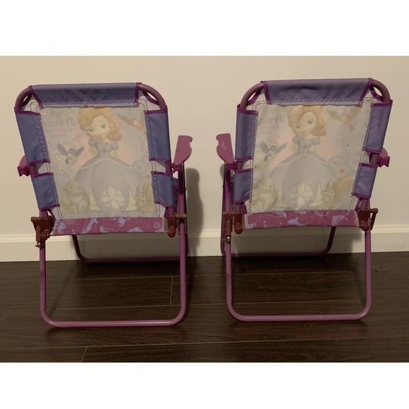2 Disney Sofia the First Toddler Chairs Foldable - Picture 11 of 15